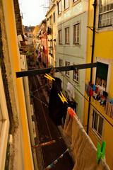 Lisbon street from a window