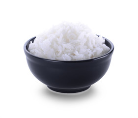 rice bowl on white background
