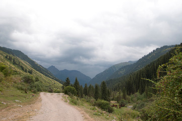 Fototapeta na wymiar Karakol's mountains