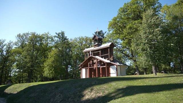 View of the chapel on Marianska mountain in Levoca city in Slovakia