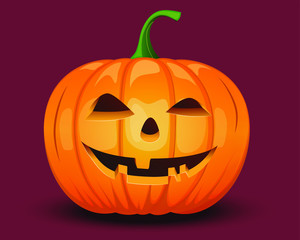 Happy Halloween pumpkin in vector