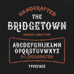 Handmade Modern Textured Gothic Font. Retro Typeface. Vector Illustration.
