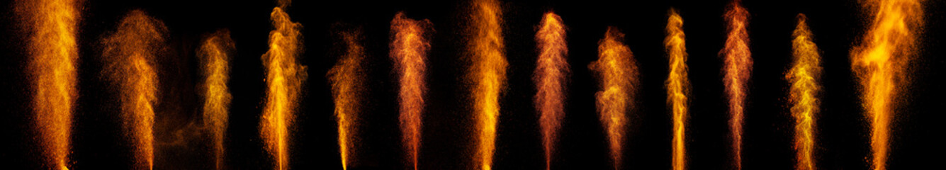 colorful fountain fireworks stream into dark night © Fedoruk