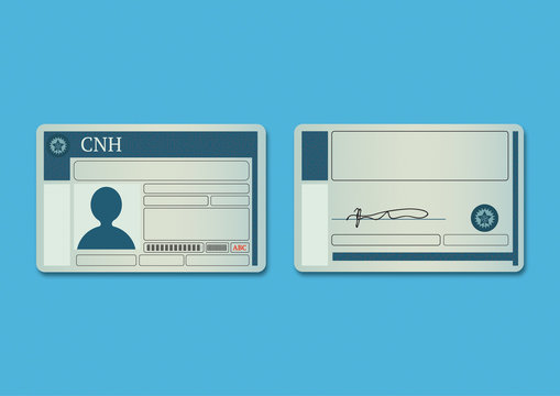 Driver license of Brazil in vector