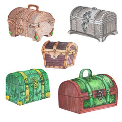 set of fabulous chests for design and decoration