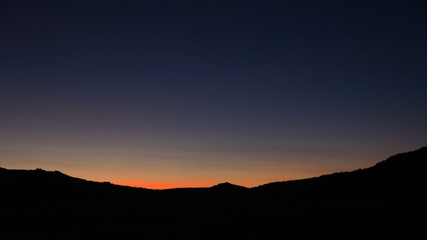 sunset in the mountains