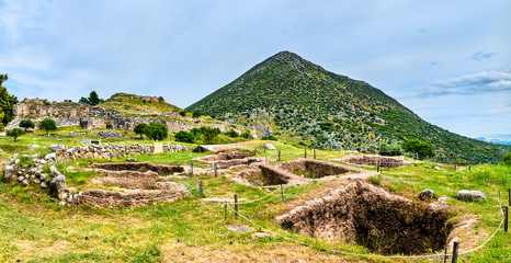 The Mycenae archaeological site in Greece