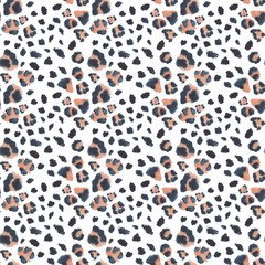 fancy leopard fur themed pattern on white background for different design