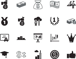 success vector icon set such as: reflection, object, wreath, majestic, certification, antique, academic, educational, power, convert, beautiful, academy, pedestal, seminar, funding, successful, fee