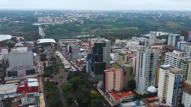 Main street, Bridge of Friendship, Skyscrapers (Ciudad del Este, Paraguay)