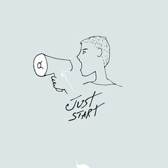 just start - illustration.