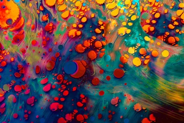 Abstract Grunge Art Hintergrundtextur mit bunten Farbspritzern. © berkay08
