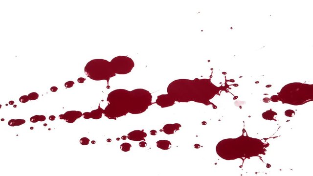 Blood Drops is a fine stock video that consists of footage of blood drops over a white background.