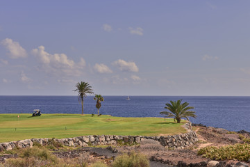 golf course with sea views in Amarilla Golf, south of Tenerife
