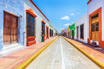 Campeche, Mexico. Street in the Old Town