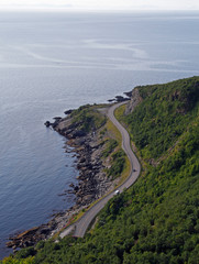Amazing panoramic view on sea and road