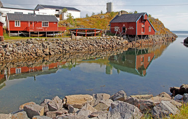 view of fishing village A in Norway - 292153549