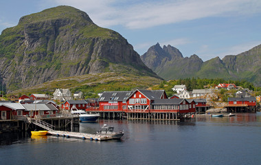 view of fishing village A in Norway - 292153563