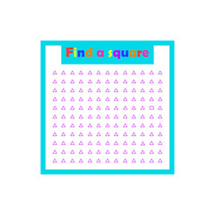Find a false figure. A sheet of visual perception, a game for kindergarten and first graders. IQ TEST. Flat style. Vector illustration