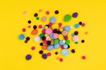 Colorful felt balls