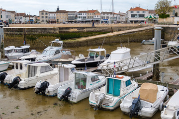 Harbour and quayside at La Flotte on Ile de Re island. It is one of the most beautiful villages in France