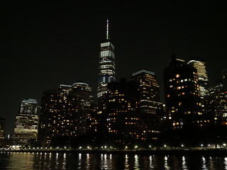 Obraz premium Lower Manhattan's skyline.