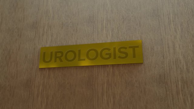 golden door sign Urologist. enter to room