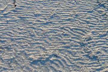 Salty shore of the dead estuary.