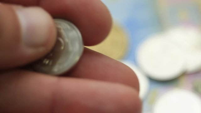 Ukrainian coins. Hryvnia