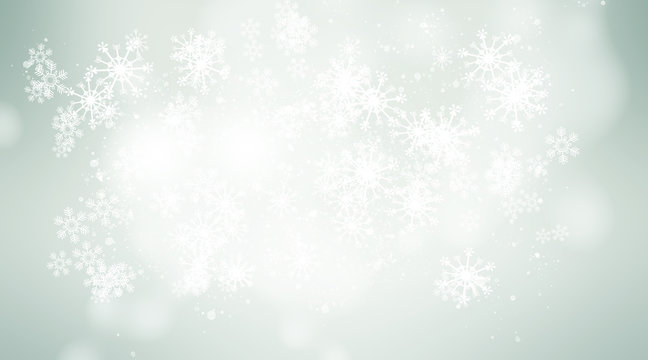 white and grey snows blurred abstract background. bokeh christmas blurred beautiful shiny Christmas lights © ooddysmile