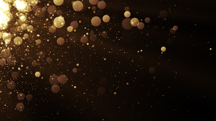 Glamour background with glitter sparks. Shiny texture with magic golden dust. © Sergii