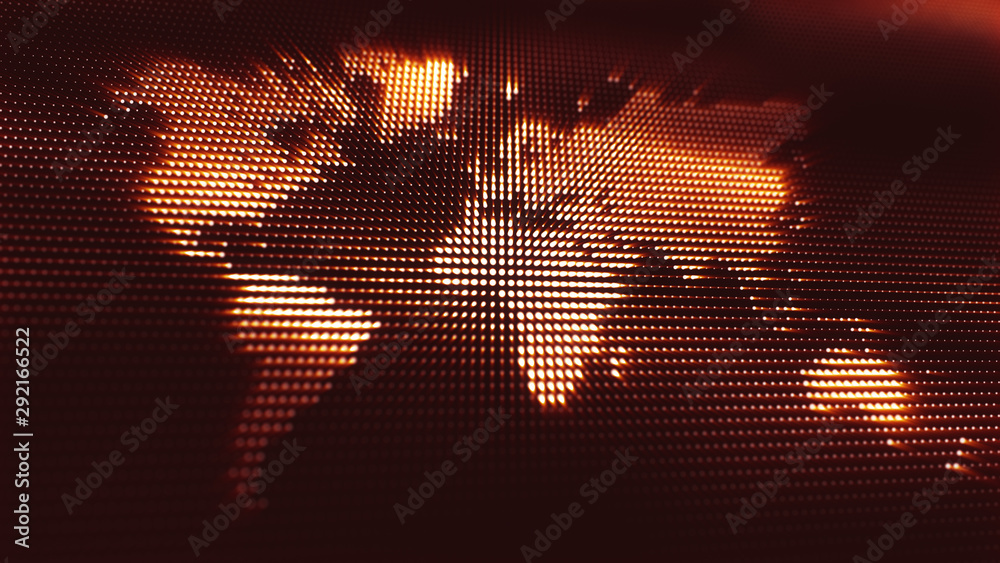Poster abstract globe background with digital waves in cyberspace. technology and science texture with shin
