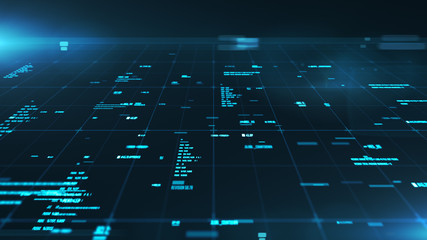 Abstract background of a cyberspace with information details. HUD. Futuristic interface.