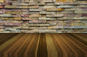 old wall and wooden floor