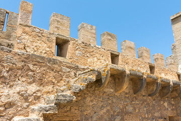 the walls of the medieval Capdepera castle in Mallorca