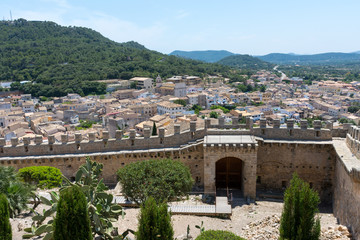 Obraz premium the walls of the medieval Capdepera castle in Mallorca