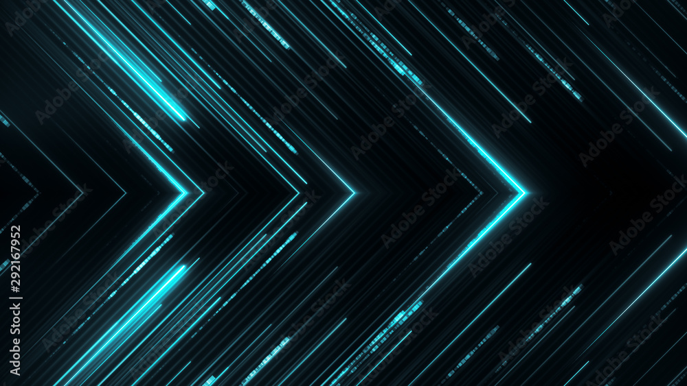 Poster high tech abstract background. futuristic illustration with neon rays. digital glitter texture. diag