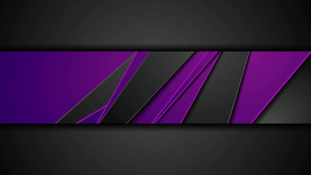 Violet and black abstract technology motion graphic design with stripes. Corporate geometric background. Seamless looping. Video animation Ultra HD 4K 3840x2160