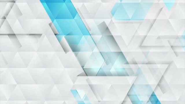Blue and grey technology geometric low poly abstract motion design. Seamless loop. Polygonal video animation Ultra HD 4K 3840x2160