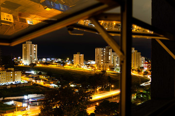 Fototapeta na wymiar Night view of the city of Sao Jose dos.Campos, Sao Paulo, Brazil.