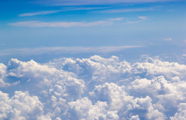 The beautiful blue sky and cloudy