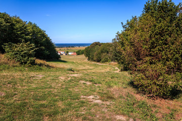Fototapeta na wymiar Landschaft in Thiessow auf der Insel Rügen