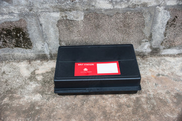 Get rid of rat using  bait poison box, pest control in industry.