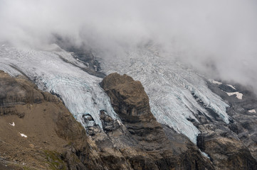 Blüemlisalpglaciers in clouds