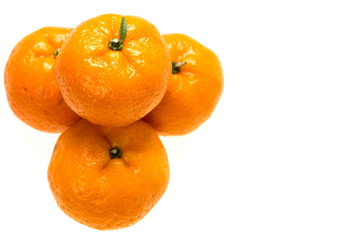 oranges isolated on white background