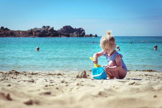 little girl on the beach