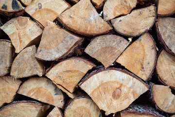 Fototapeta premium pile of wood background