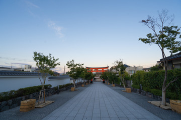 Fototapeta na wymiar Kyoto Travel : Landscape of Fushimi-Inari Taisha