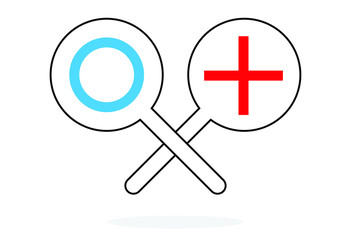 Fototapeta premium まるばつ 正解と間違い Right and wrong