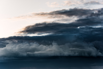 Gloomy dark thunderclouds background texture